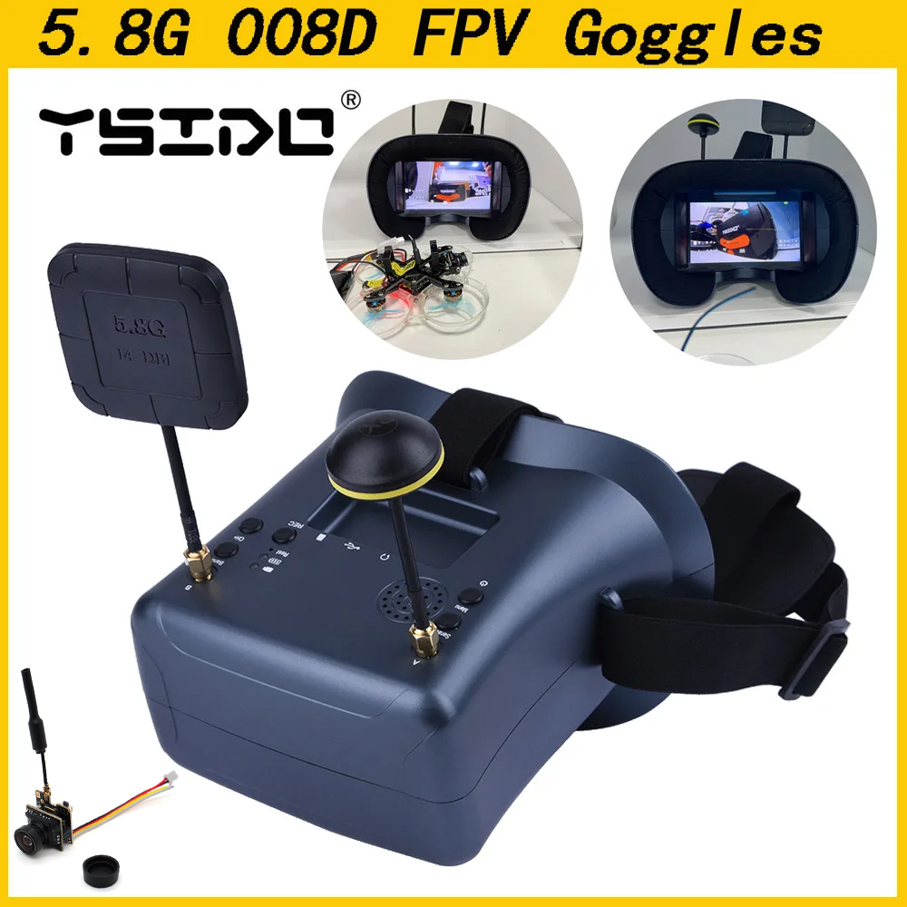 Skyzone Cobra X V2 Fpv Goggles - 008D 5.8G 40CH 4.3 Inch 800*480