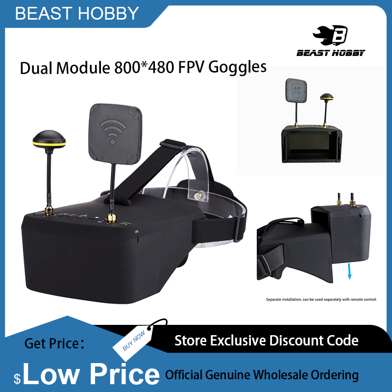 EV800D 5.8G 40CH Diversity FPV - Skyzone Cobra X V2 Fpv Goggles ulasan dan harga